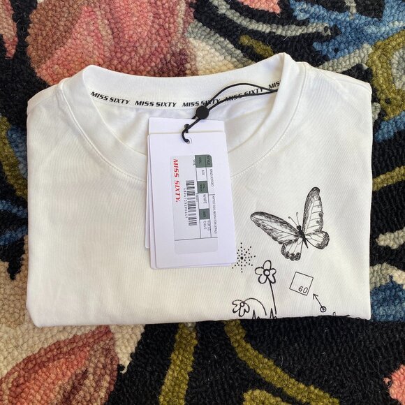 NWT MISS SIXTY x Graduates of Central Saint Martins Graphic Tee - XS - Picture 1 of 6